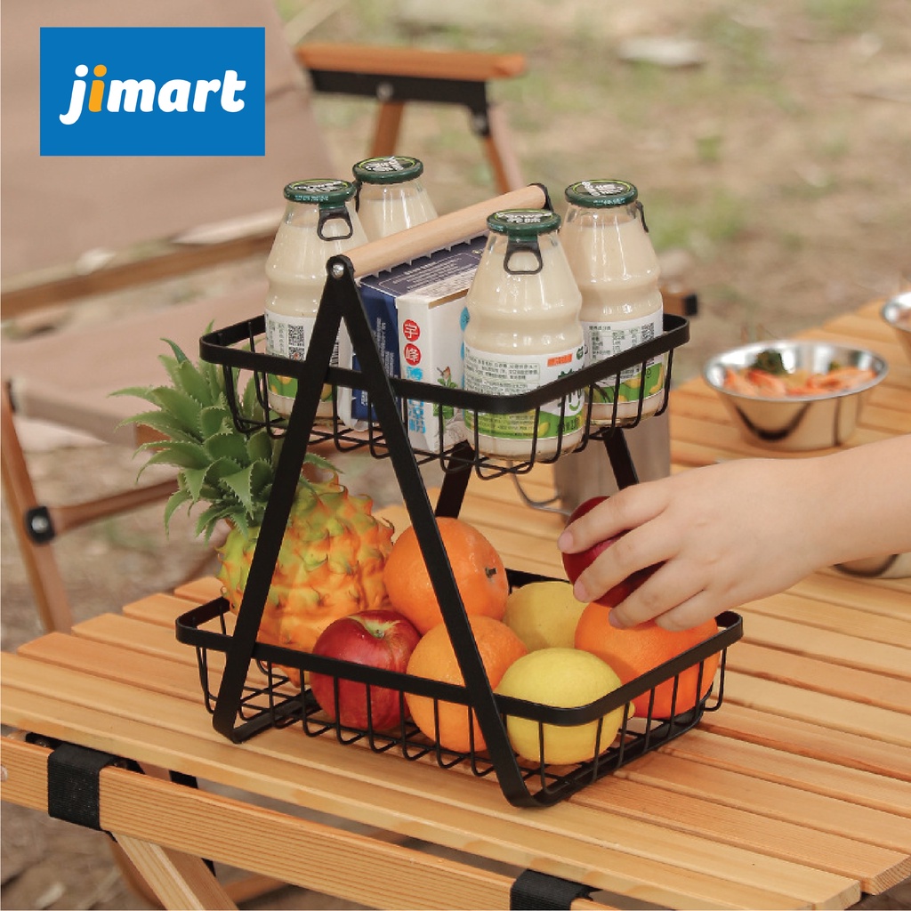 Jimart 2 Tier Onion Rack Fruit Basket Onion Vege Basket Storage ...