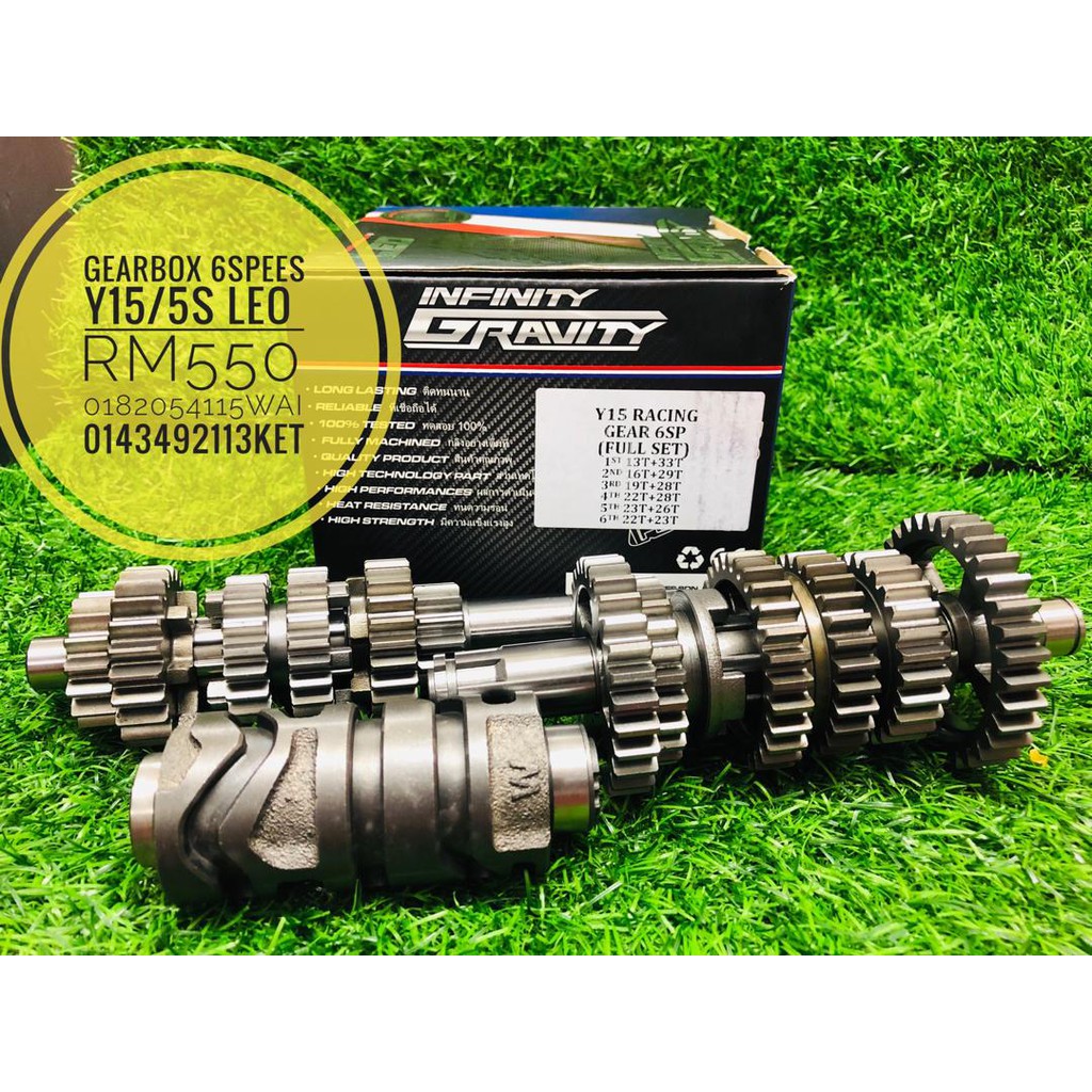 RACING GEARBOX 6SPEED Y15/LC5S LEO THAILAND FULLSET [READYSTOCK