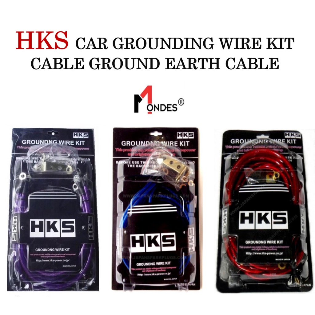 (3 Colour) HKS Car Universal 5 Points Earth System Grounding Ground