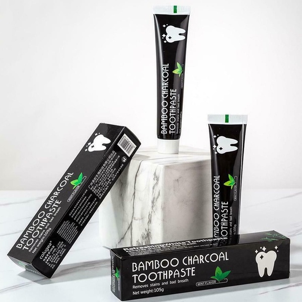 Charcoal Toothpaste Bamboo Natural Activated Charcoal Teeth Whitening