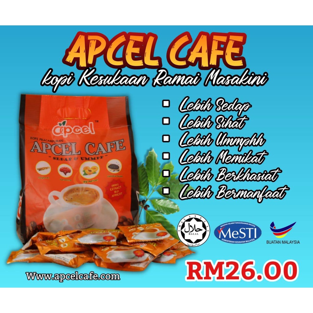 APCEL CAFE kopi kesihatan 💯 ORIGINAL | Shopee Malaysia