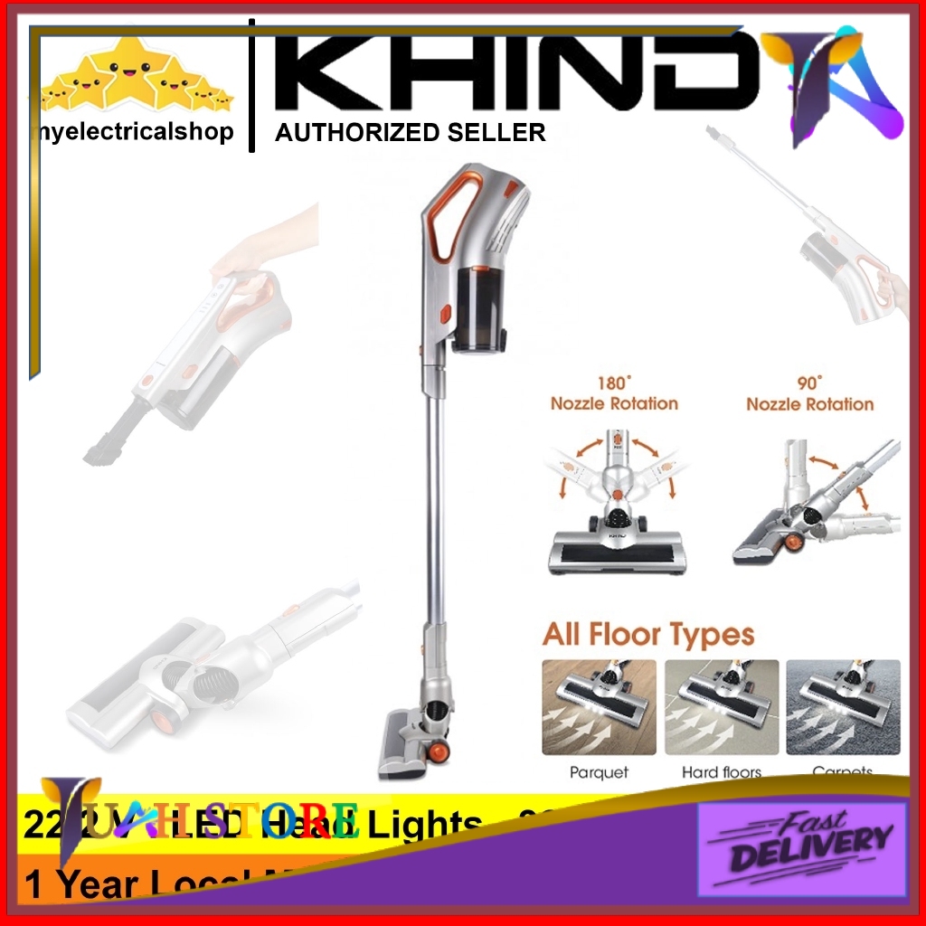 Khind 22.2V Cordless Vacuum Cleaner VC9675 ( 2in1 ) Bagless Cordless