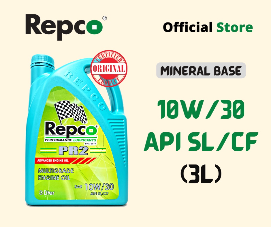 Repco PR2 10W/30 API SL CF Multigrade Engine Oil (3L) | Shopee Malaysia