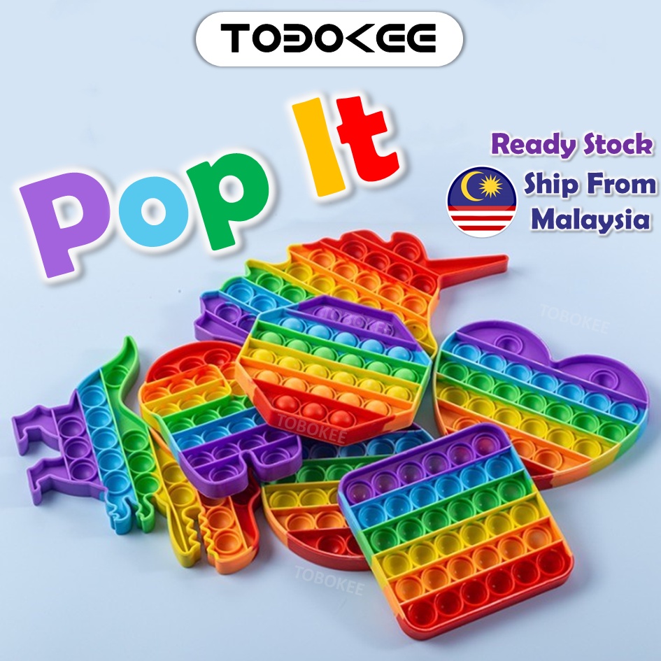 Pop It Most Famous Fidget Toys TIKTOK Murah Push Pop Bubble Sensory ...