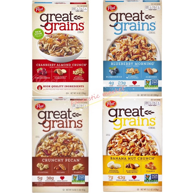 [ Healthy Breakfast ] Post Great Grains® Cereal Cranberry Almond ...