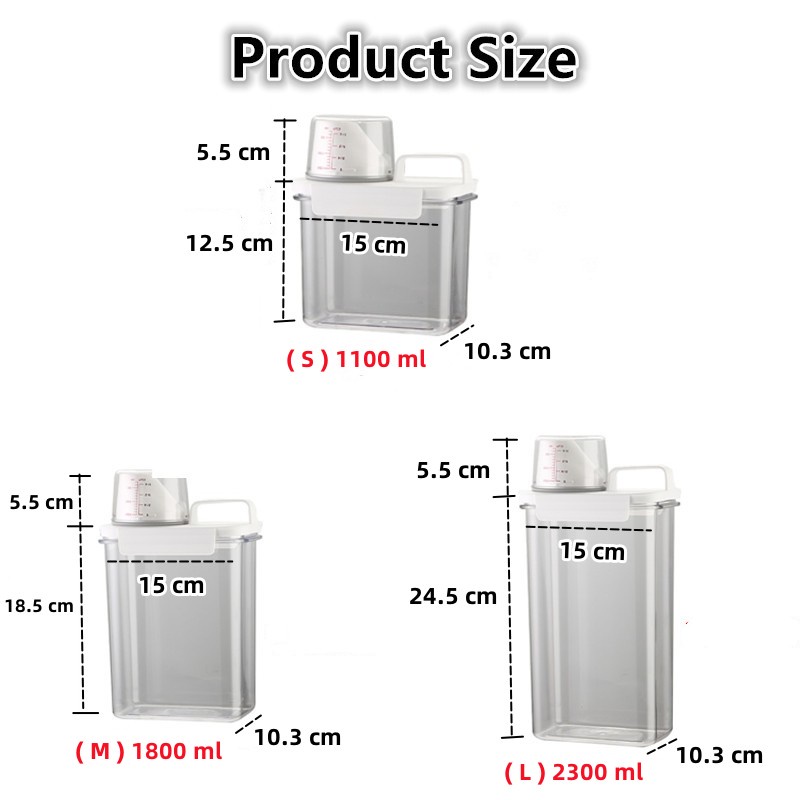 Daily Like | Multi-Use Laundry Powder Detergent Dispenser Food Grains ...