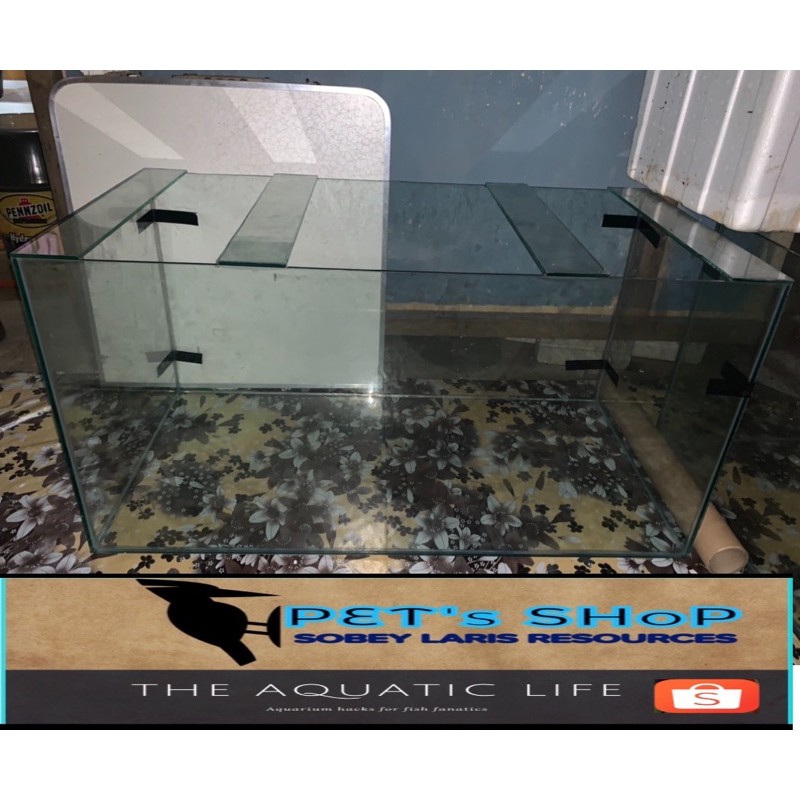 Aquarium BESAR Saiz 2 kaki x 1 kaki (LEBAR 60 cm, PANJANG 30cm, TINGGI