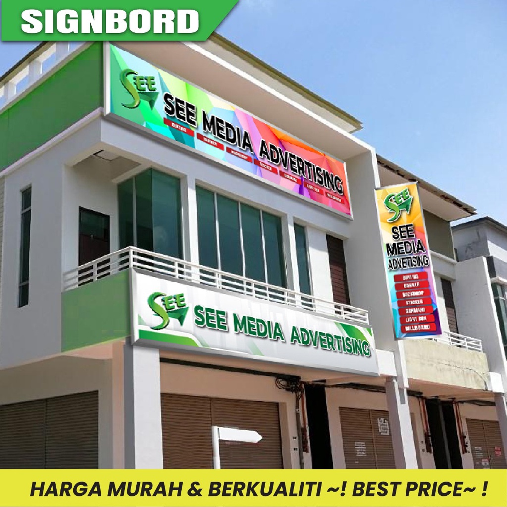 SIGNBOARD( CUSTOM MADE ) , Size 4f x 20f signboard RM950.00 Sahaja