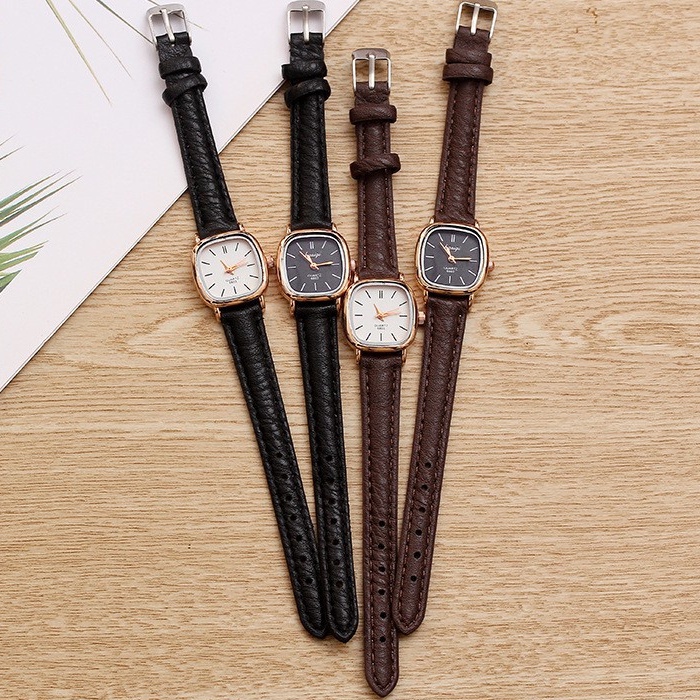 Square Watch Women Casual Fashion Quartz Leather Watches | Shopee Malaysia