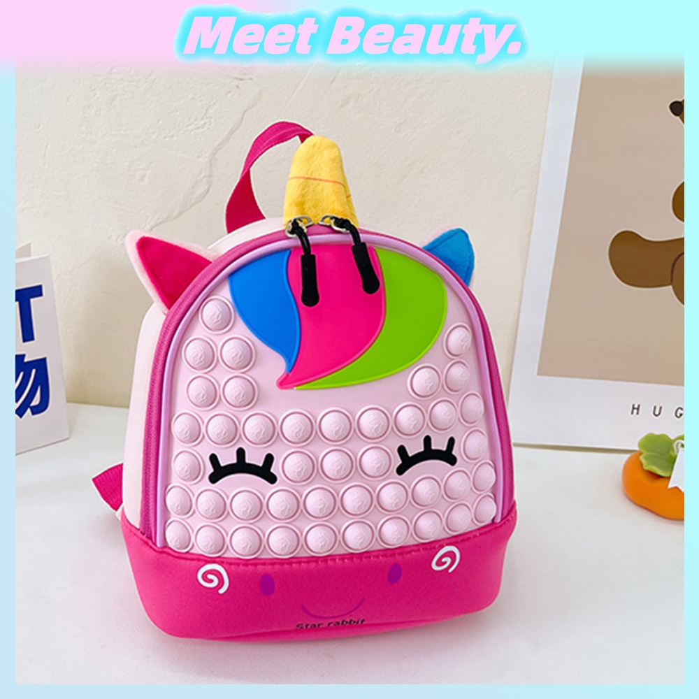 Pop It Kids Unicorn Schoolbag Cartoon Boys and Girls Kindergarten