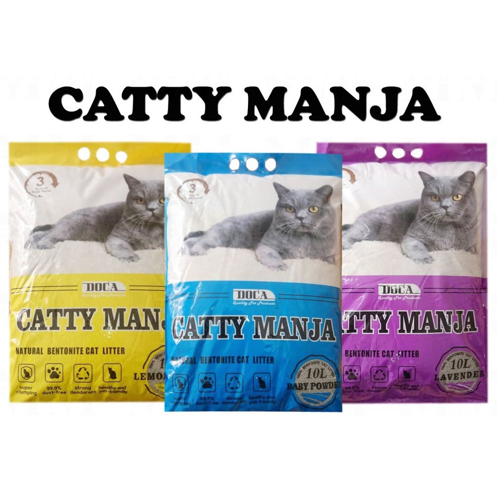 Catty Manja Cat Litter / Pasir Kucing hitam - 10L | Shopee Malaysia