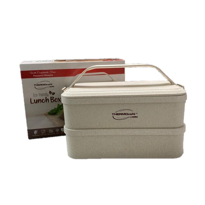 Thermocafe Thermos Lunch Box 1.2L 2 Tiers BPA FREE with Fork + Knife