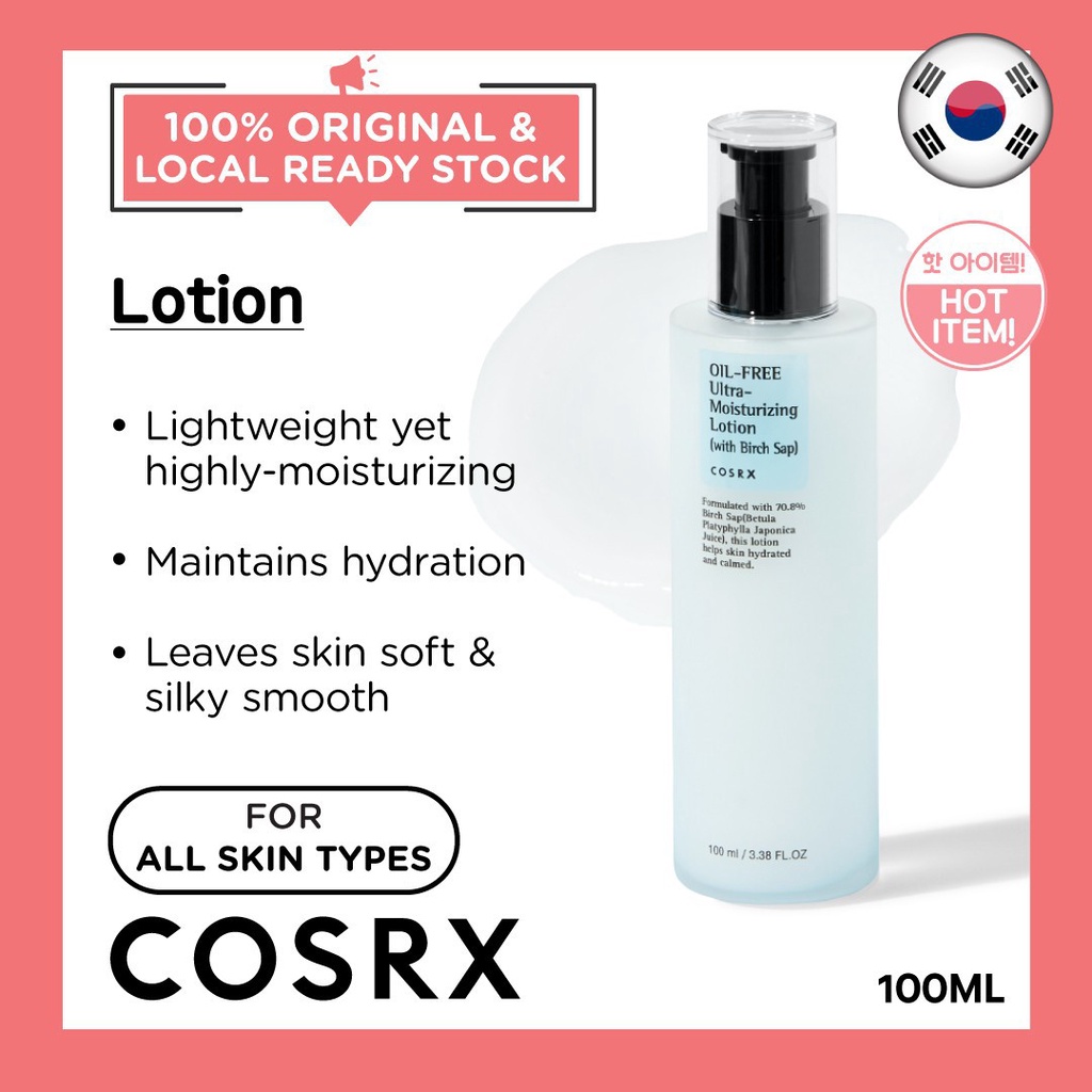 COSRX OilFree Ultra Moisturizing Lotion 100ml Hydrating Face