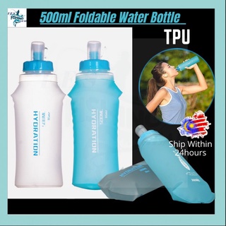Soft Bottle TPU Folding Soft Flask Sport Water Bottle Running Camping  Hiking Water Bag Collapsible Drink Water Bottle 