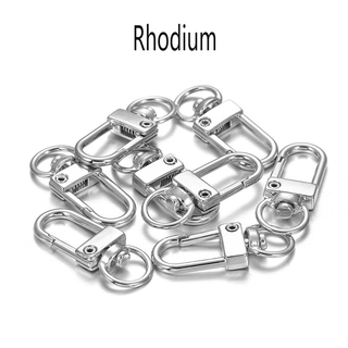 10pcs Swivel Clasp Bag Keychain Hook Zinc Alloy With D Ring Lanyard