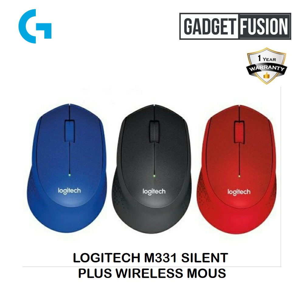 LOGITECH M331 SILENT PLUS WIRELESS MOUSE - BLACK /BLUE /RED | Shopee ...