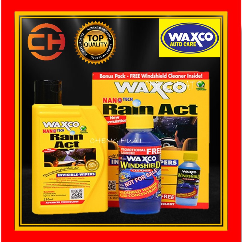 WAXCO RAIN ACT/ GETF1 (BONUS PACK- FREE WINDSHIELD CLEANER INSIDE