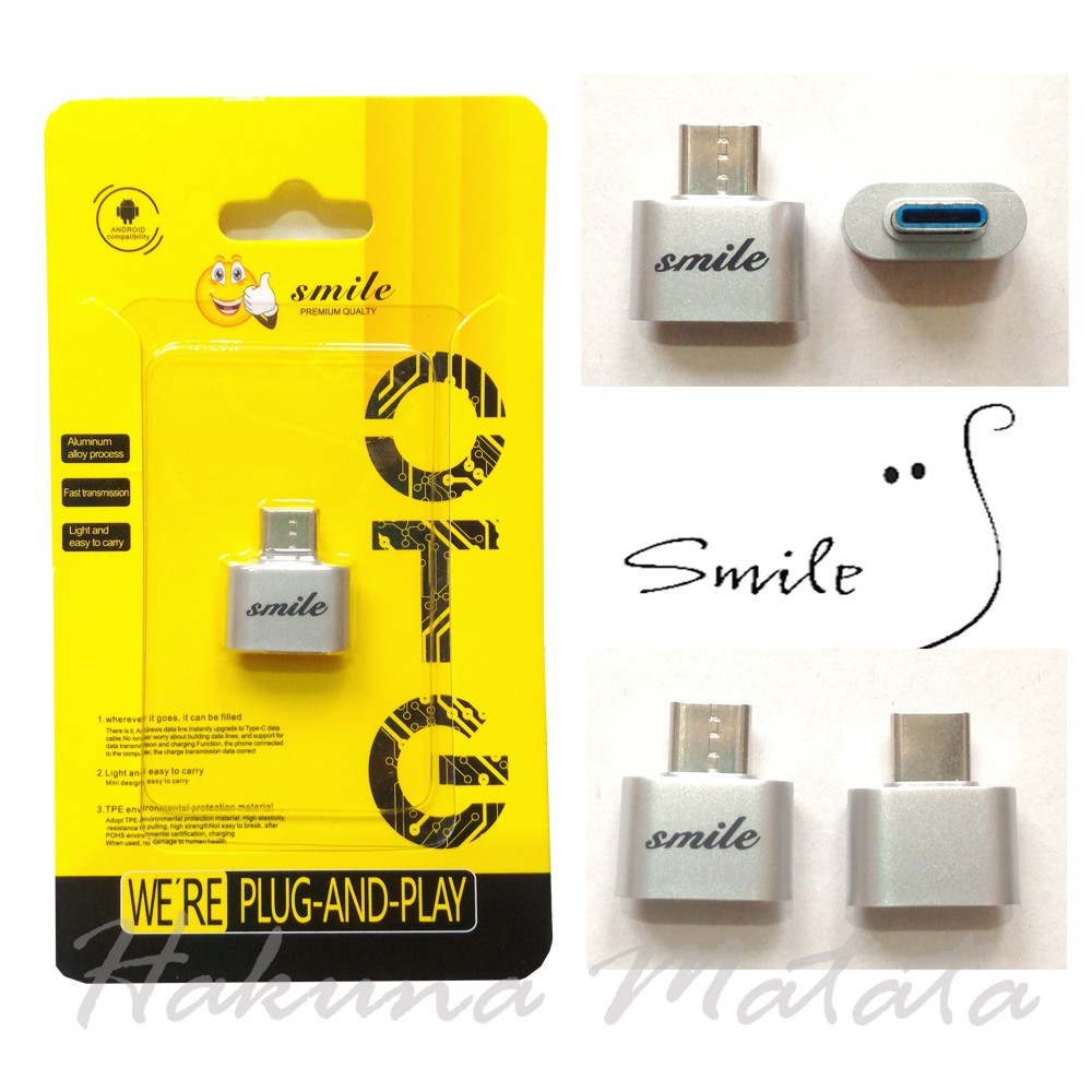 OTG USB To Micro / Type C - Smile Brand | Shopee Malaysia