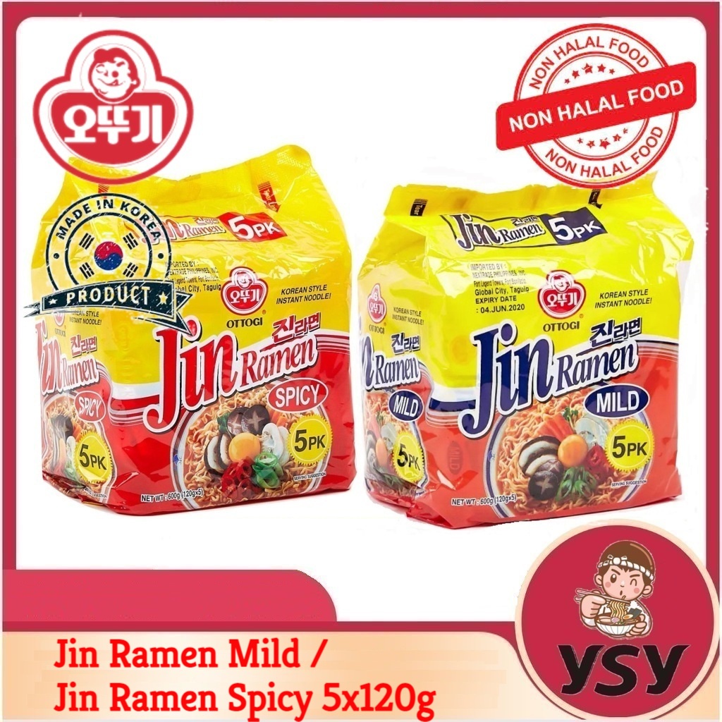 Ottogi Jin Ramen Mild and Jin Ramen Spicy Multipacks | Shopee Malaysia