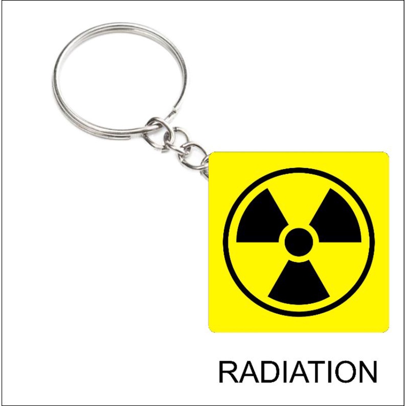 radiation logo keychain (2d keychain) | Shopee Malaysia