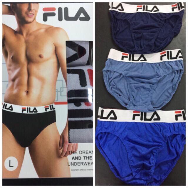 3 In 1] M-2XL Men's 3 Pcs Pack Underwear #fila