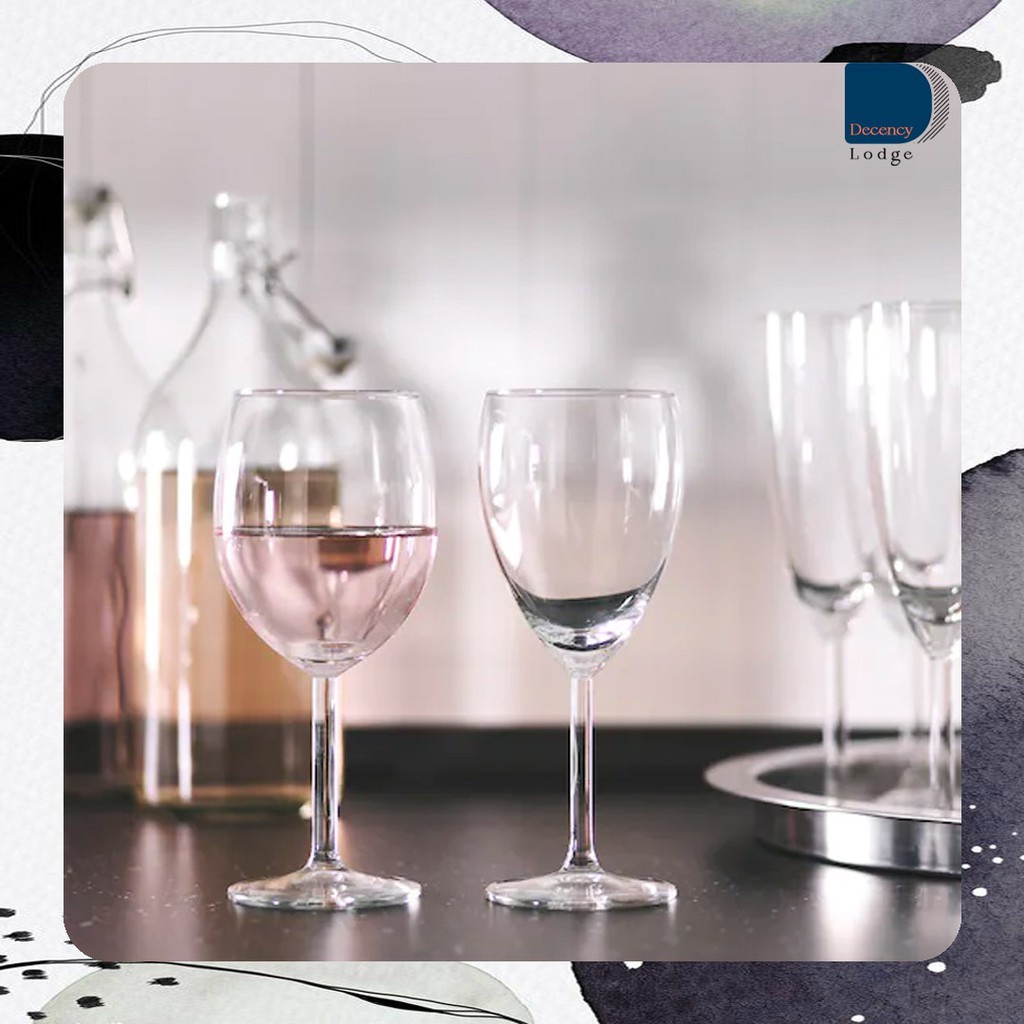 [6 Pieces] Ikea Wine Glass Svalka Wine Glass Clear Glass 30cl Ikea Wine Glass Red Wine Glass