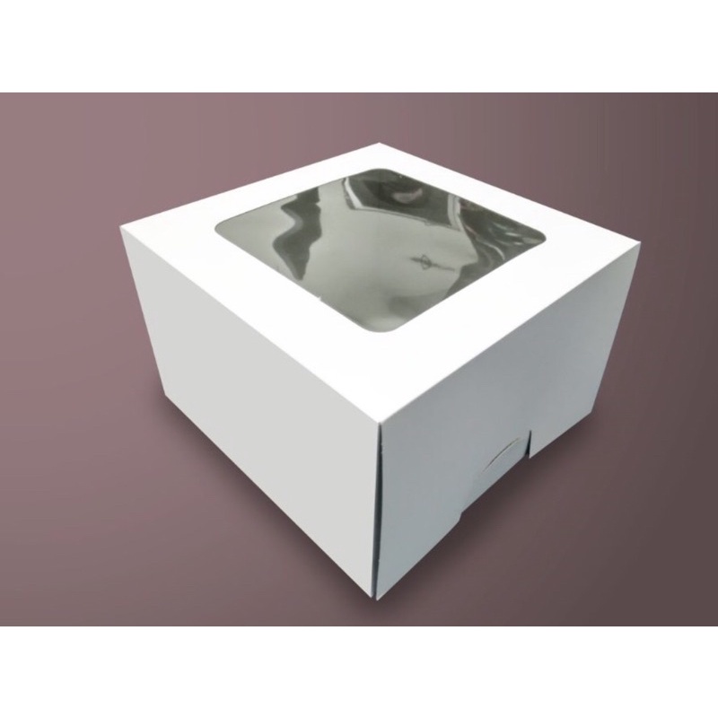 Cakes box with window Plain cake box with window Kotak kek with