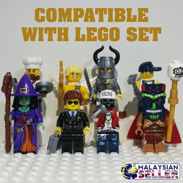 L ENLIGHTEN 8 in 1 Random Minifigures Set Compatible with Lego 1 Box 8pcs