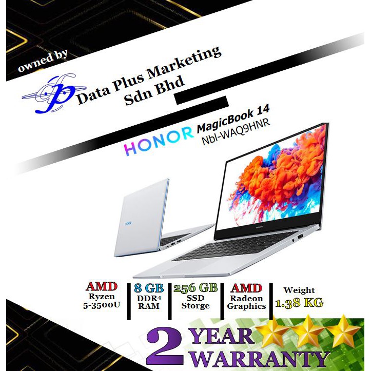 HONOR MagicBook 14 Nbl-WAQ9HNR (Ryzen 5/8GBD4/256GB SSD/Vega8/14"/Win10 ...