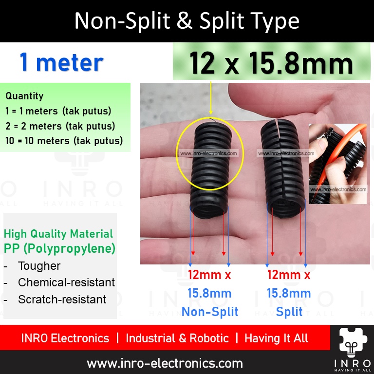 [1m 5m] Flexible Corrugated PVC Conduit, Automotive Wire Conduit ...