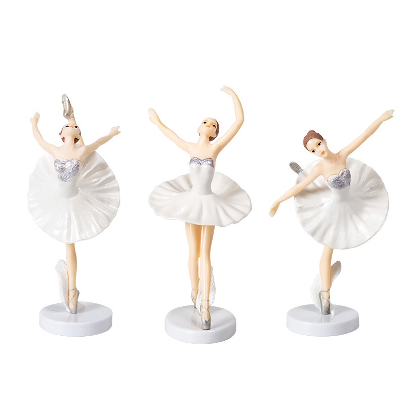 Happy Brithday 3pcs Elegant Ballet Girls Decoration Cake Topper Wedding ...