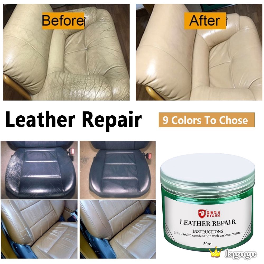Ganbaro Leather Repair Kit for Furniture, Vinyl Repair Kit, Leather Repair  Paint Gel, Restorer of Scratch, Tears, Burn Holes, Leather Repair Gel for