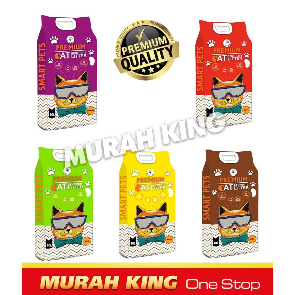 Smart Pet Cat Litter Sand 10L Bentonite Cat Litter / Pasir Kucing