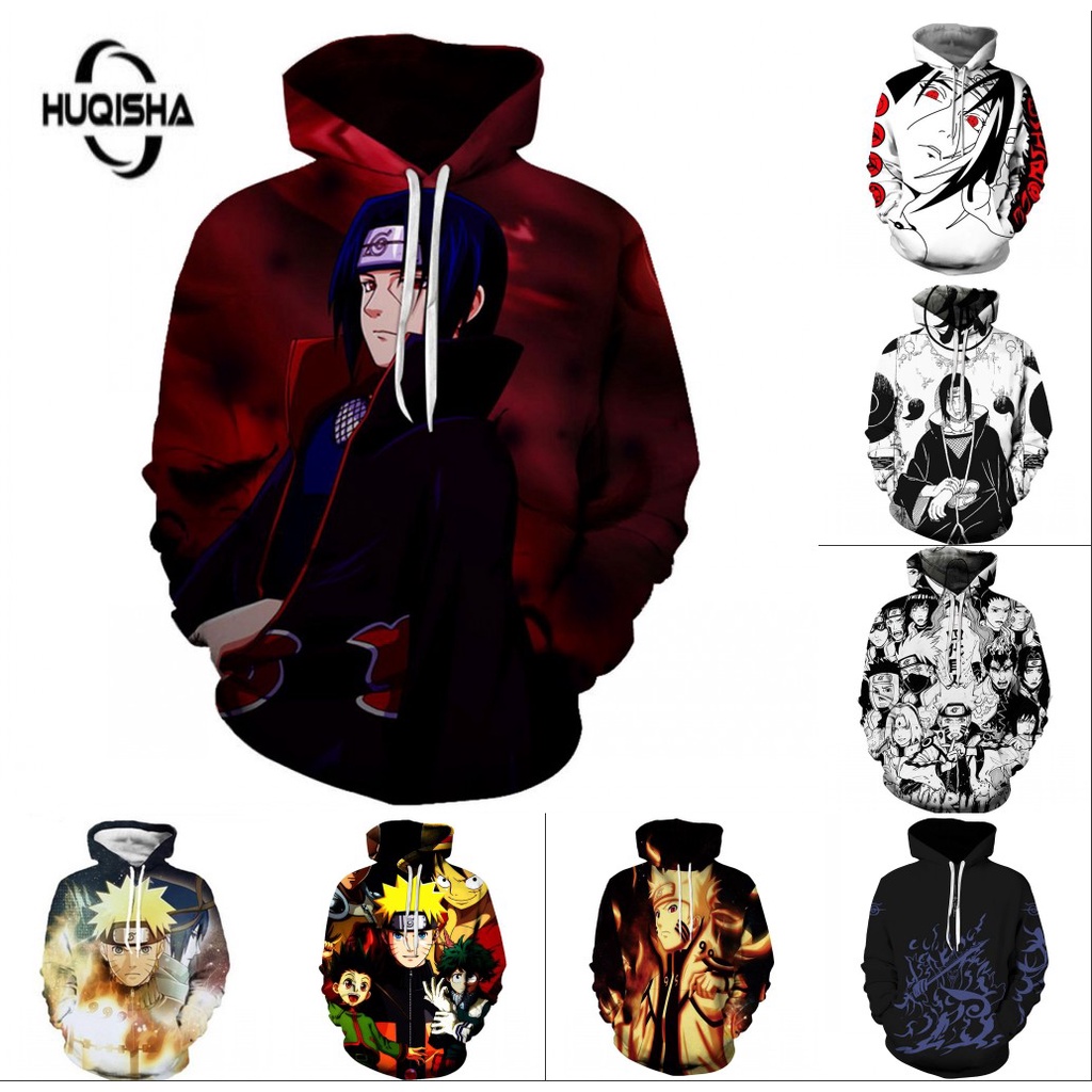 Naruto Sasuke Uzumaki Cosplay Uchiha Itachi 3d Printing Hoodies Men Casual Anime Sweatshirts 5423