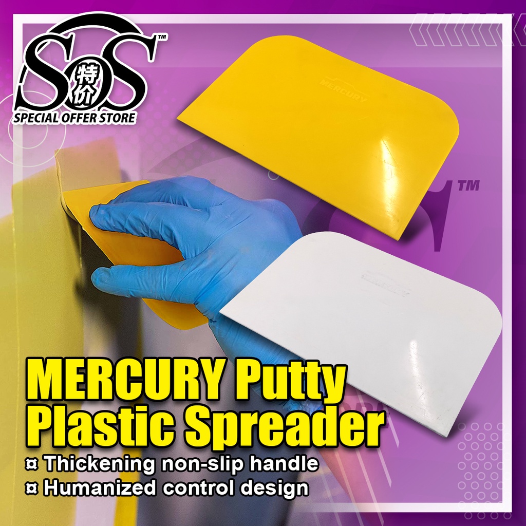 Stainless Steel Putty Scraper Putty Knife Mercury Plastic Putty ...