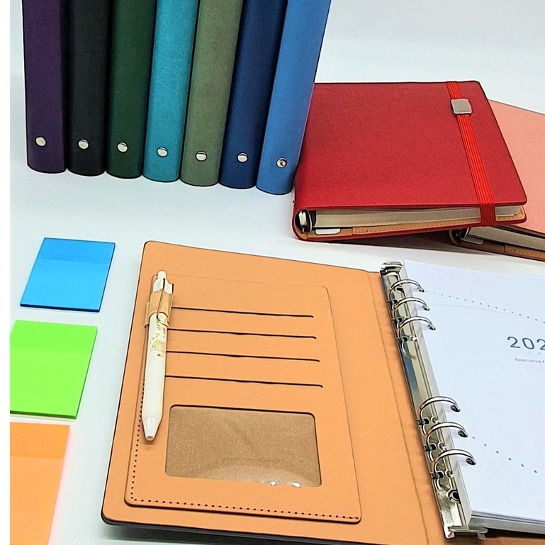 2025 Diary Planner A5 PU Organizer 6 O Ring Binder Loose Leaf Monthly  Planner Notebook Corporate stationery Gift Box set | Shopee Malaysia