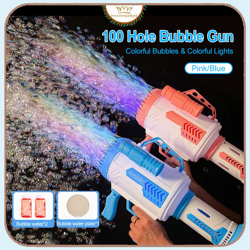 Electric Bubble Machine Gatling Bubble Gun Auto Release Bubble Toys Gun ...