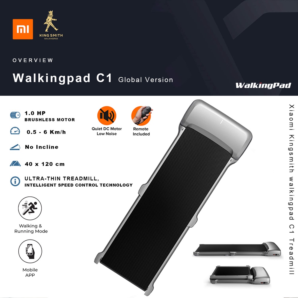 Xiaomi Kingsmith Walking pad R2 Foldable Treadmill 0.8-12Km/h, Walking and  Running 2 in 1 Smart Threadmill, Gym Fitness R2