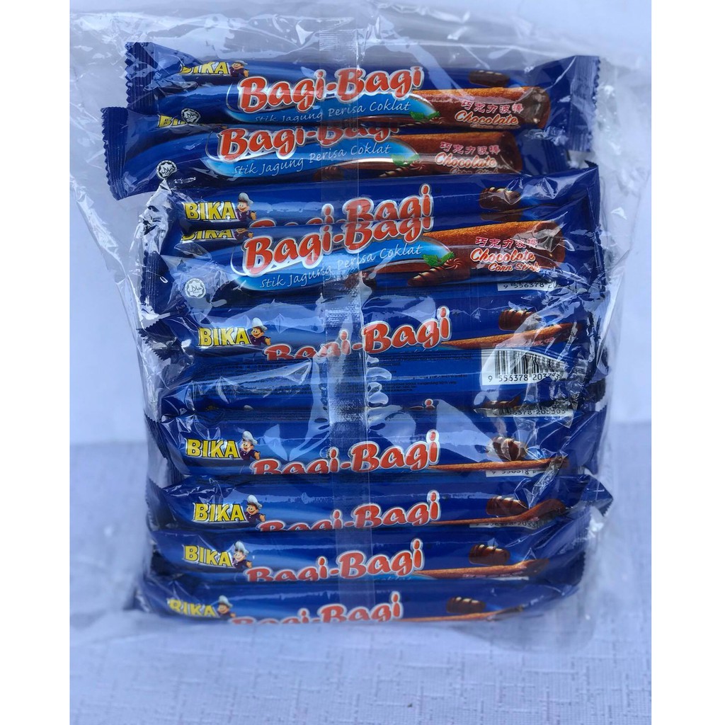 10g X 40pcs Bika Bagi-Bagi Corn Stick, Jejari/Stik Jagung [Chocolate ...