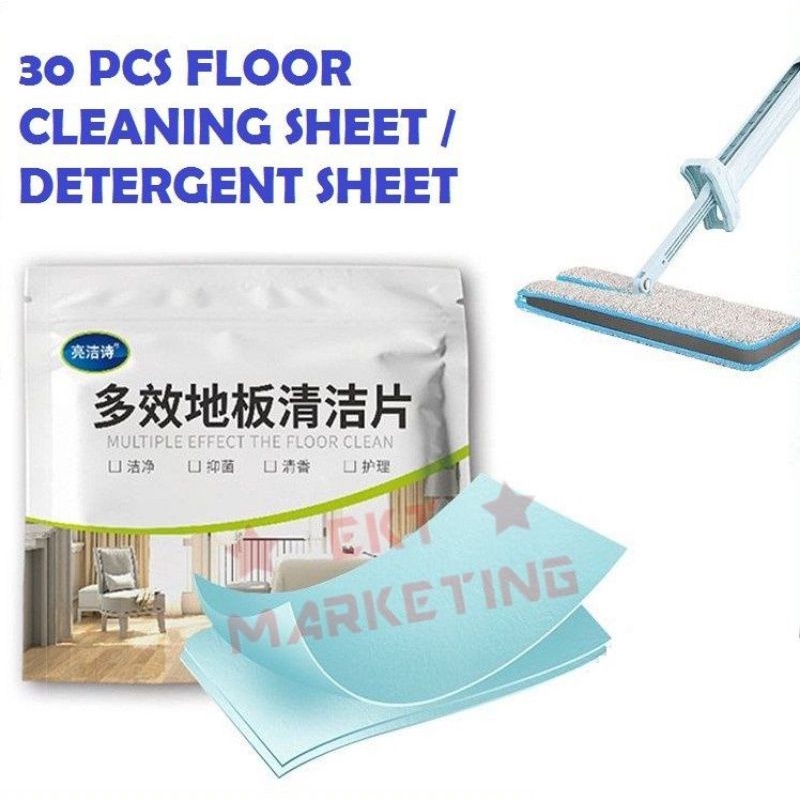 30 PCS Floor Cleaner Sheet Detergent Sheet Room Cleaning Sheets Soap ...