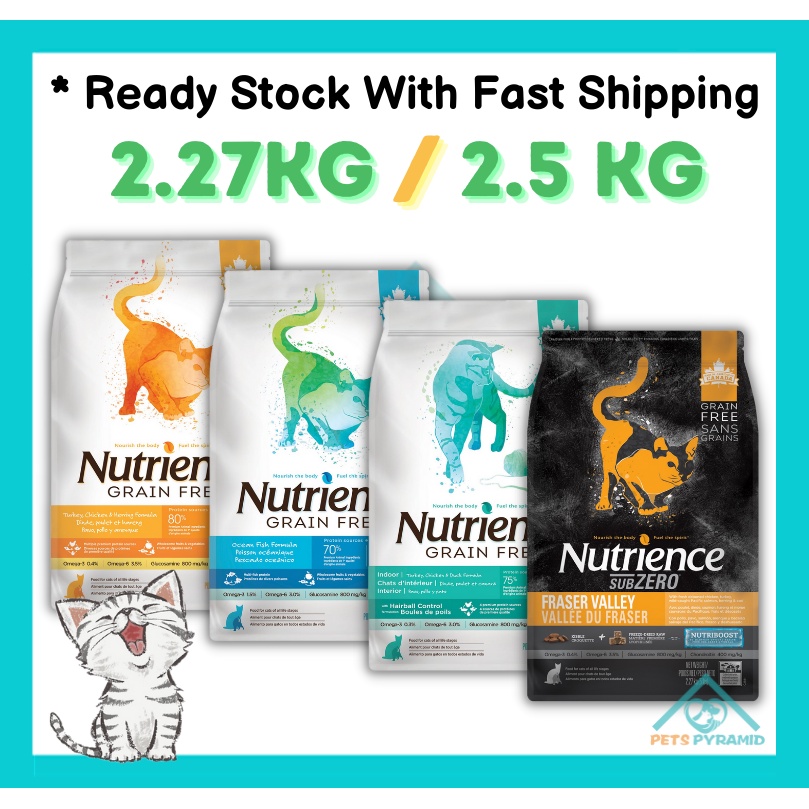 Nutrience Grain Free Cat Food Sub Zero 2.27kg / 2.5kg Makanan Kucing ...