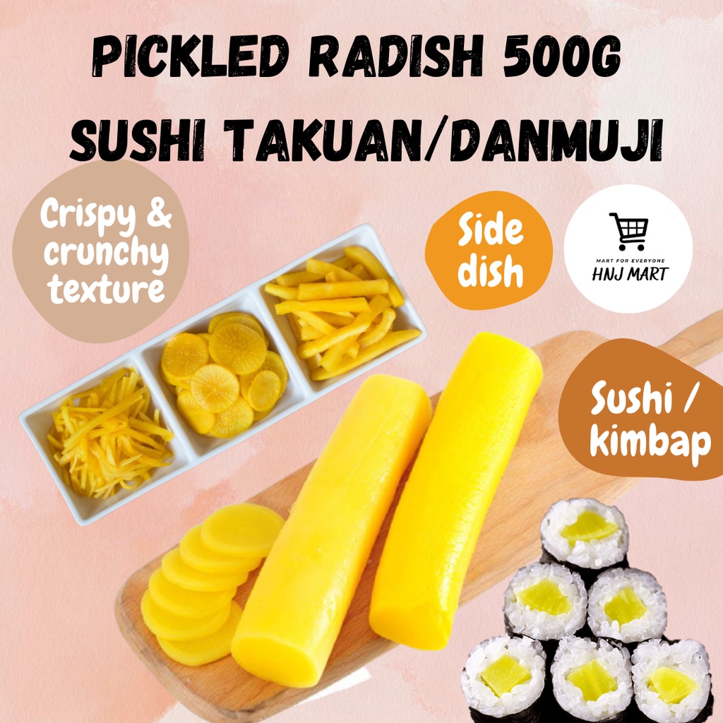 Pickled Radish 500g/1kg Sushi Takuan Danmuji Pickled Daikon Radish