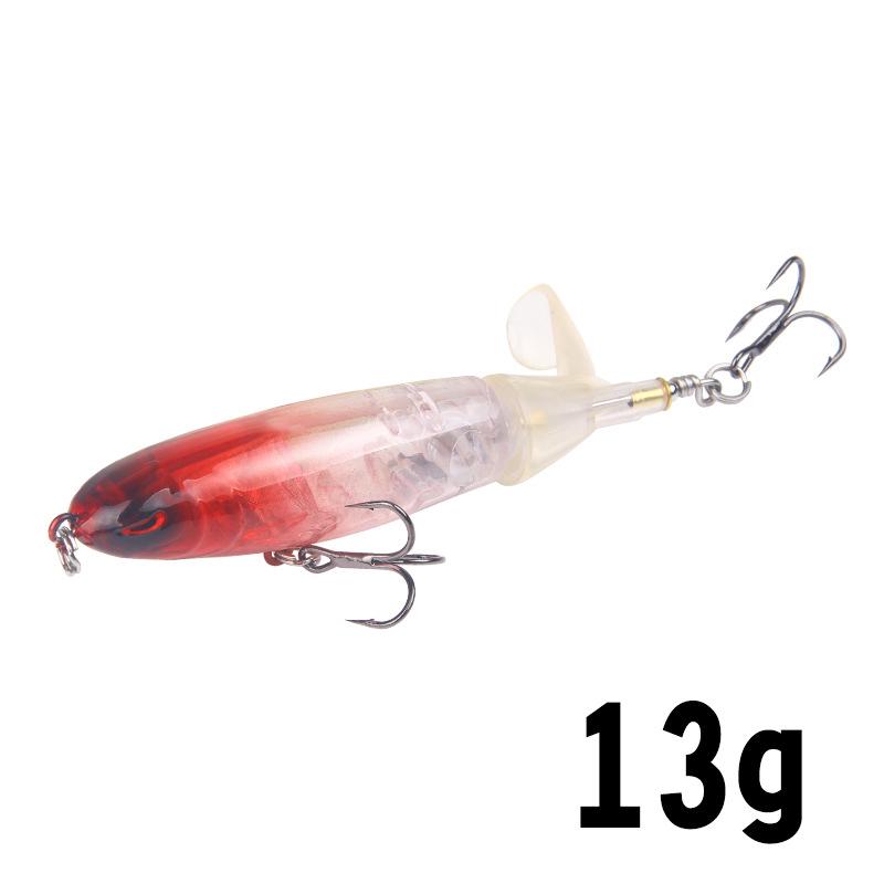 Whopper Popper Fishing Lure Artificial Bait Hard Soft Rotating Tail Tackle