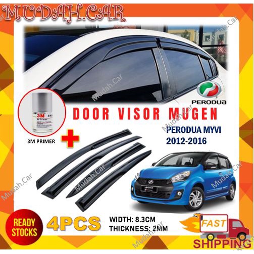 Perodua Myvi 2012-2016/Myvi Lagi Best/Myvi SE Door Visor Mugen Air ...