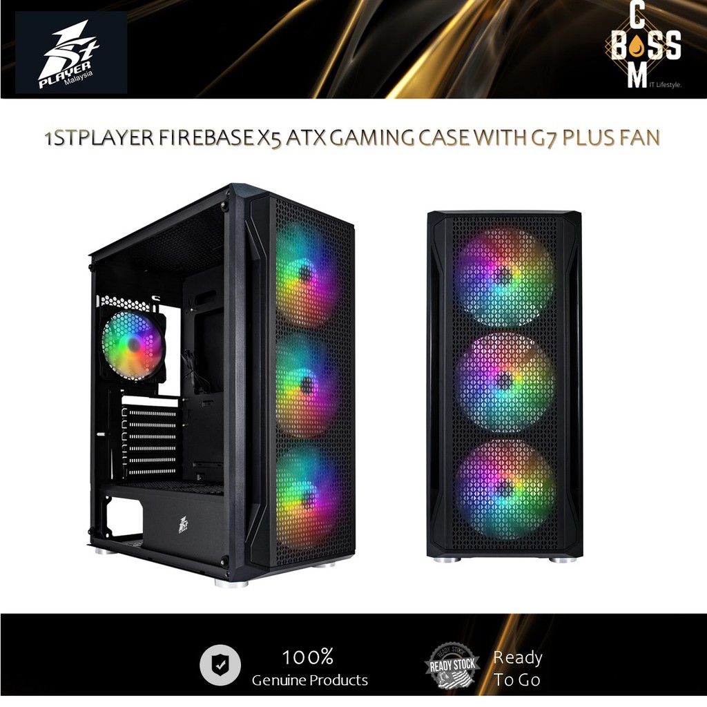 *ORIGINAL* 1STPLAYER FIREBASE X5 ATX GAMING CASE WITH G7 PLUS FAN ...