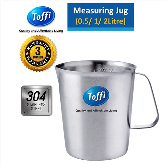 2-liter 2000ml Stainless Steel Measuring Cup/pouring Pitcher