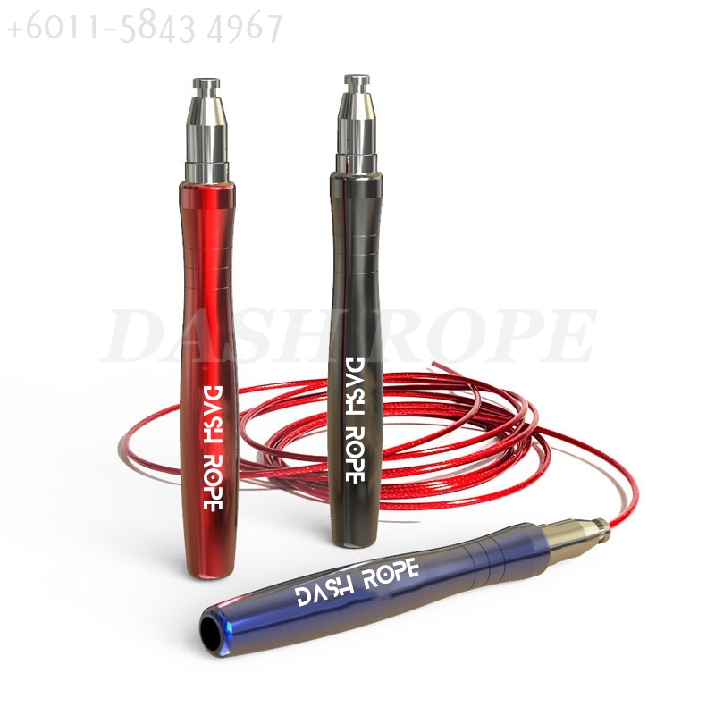 DR08 DASHROPE 2.5mm Slim Curved Handle Self Locking Speed Rope PVC ...