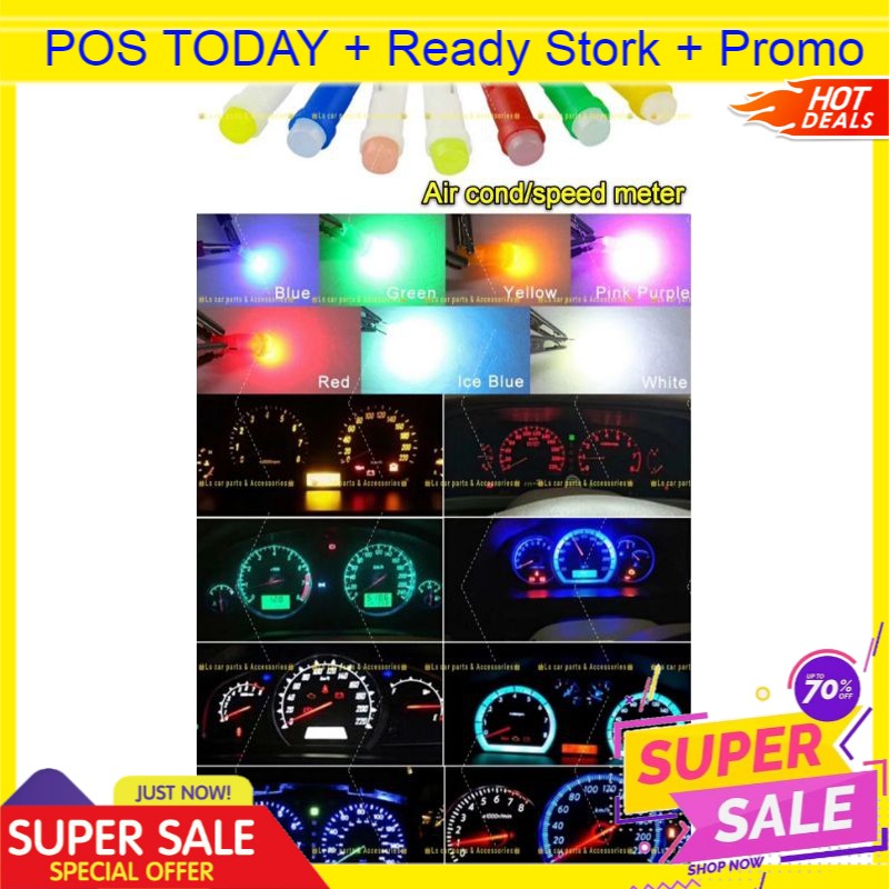 LED Meter Bulb T3 T5 T4.2 T4.7 B8.5D 1SMD 5050 air-cond bulb interior ...