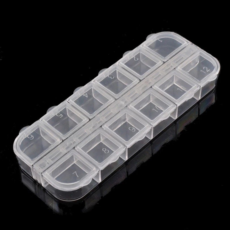 12 Grids Plastic Transparent Clear Box Display Boxes Multi-function ...