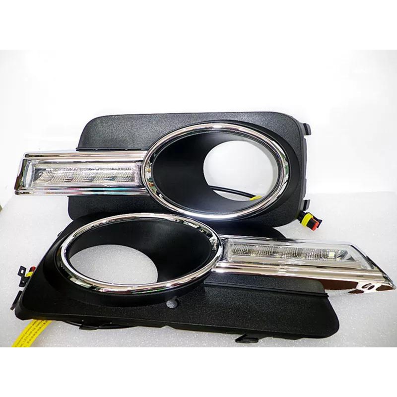 Car Flashing 1Pair DRL For Volkswagen VW Tiguan 2010 2011 2012 Daytime Running Lights Fog head